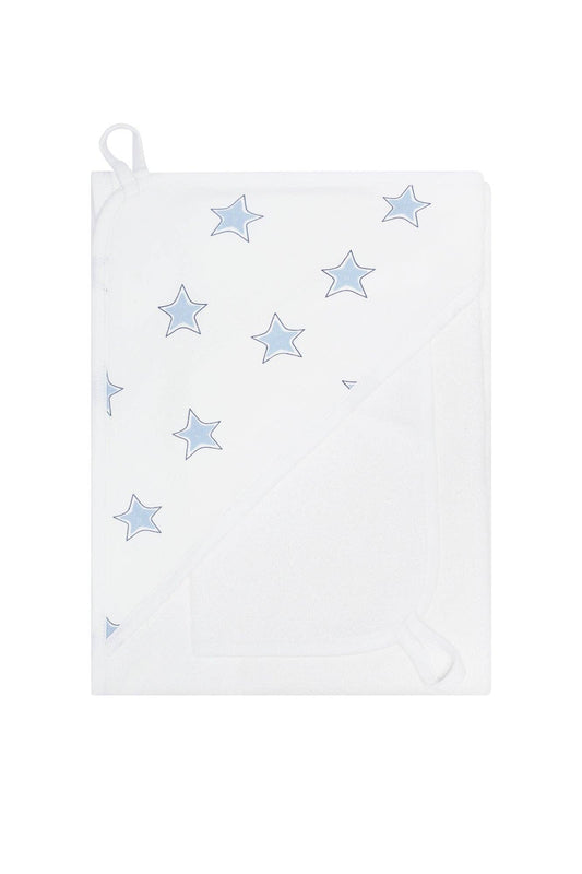 Blue Stars Print Towel Set: Blue / One Size