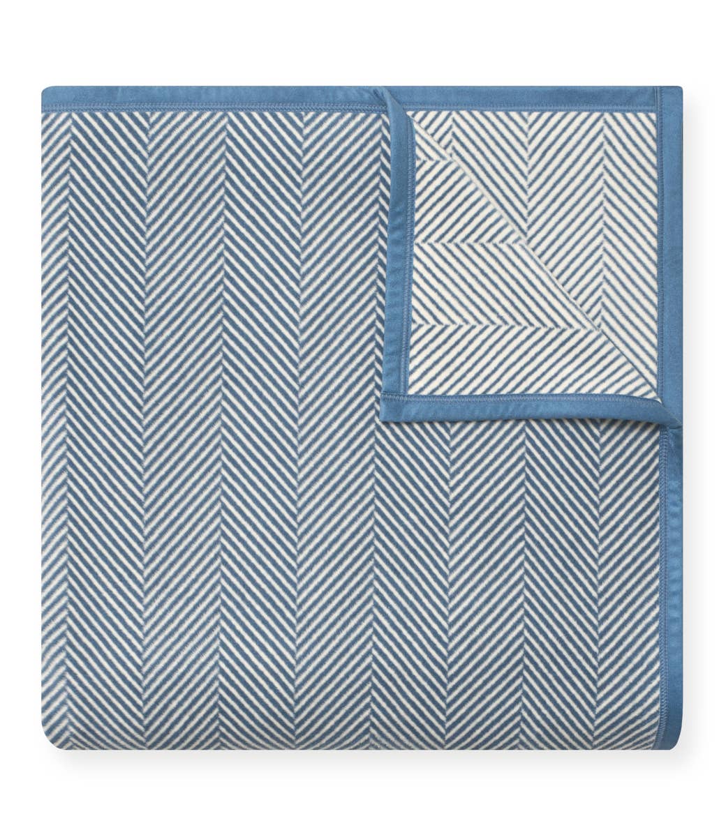 Harborview Herringbone Cornflower Blanket: Original Chappy Wrap
