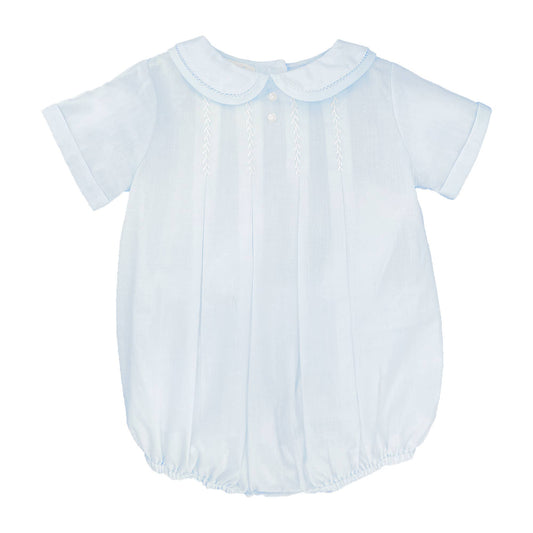 Romper with Hand Feather Stitching: 3 Month