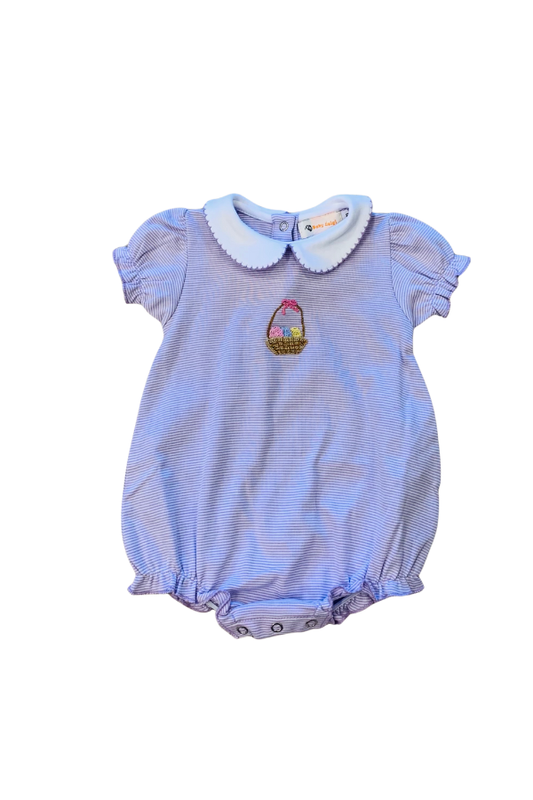 Easter Basket Crochet Lavender Stripped Girl Bubble