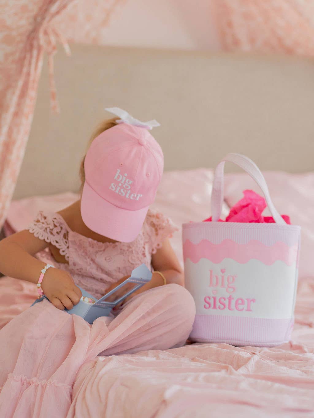 Big Sister Bow Baseball Hat (Baby, Youth): Youth (2-7)