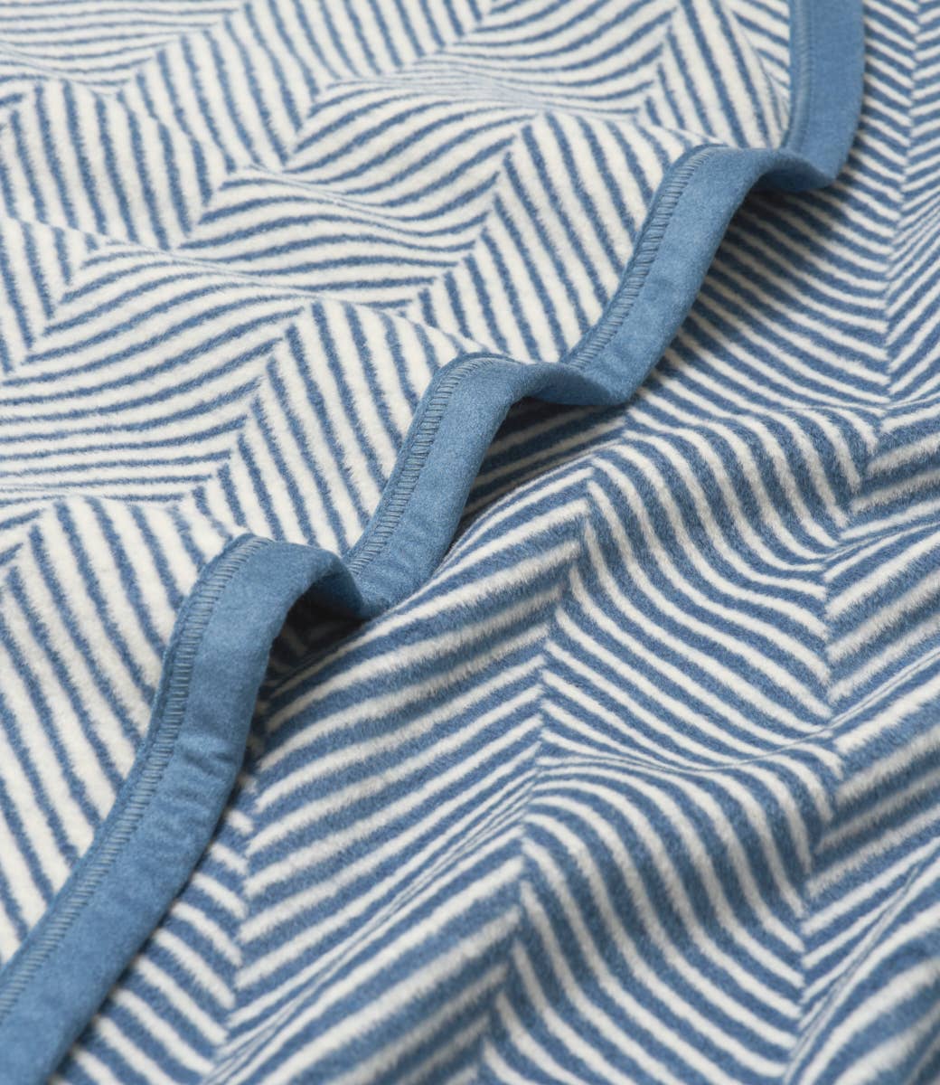 Harborview Herringbone Cornflower Blanket: Original Chappy Wrap