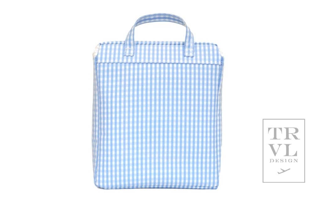 Take Away Lunch Bag - Insulated Gingham Sky