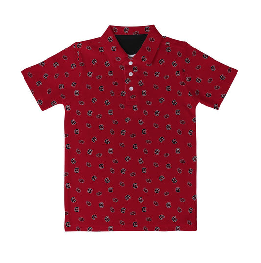 South Carolina Gamecocks Repeat Logo Short Sleeve Polo: 4