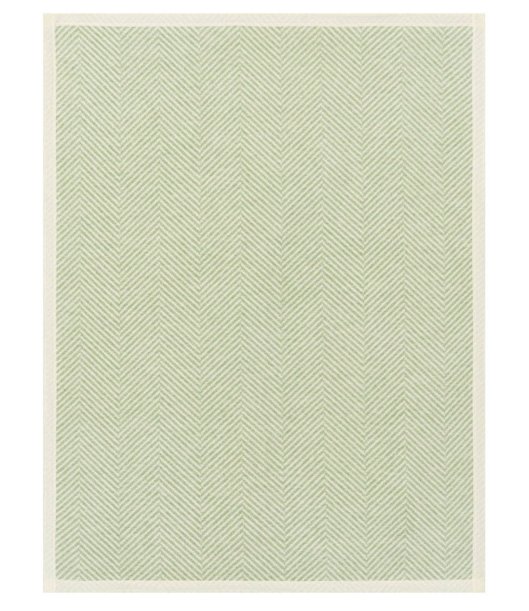 Harborview Herringbone Sprout Green Mini Blanket: Mini