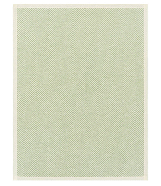 Harborview Herringbone Sprout Green Mini Blanket: Mini