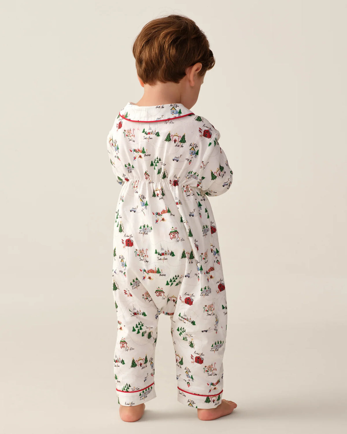 Baby's Twill Cambridge Romper in North Pole Chronicles
