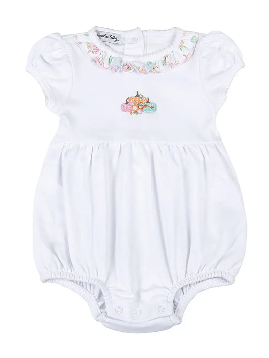 Pumpkin Blush Emb S/S Infant Bubble: Pink / NB