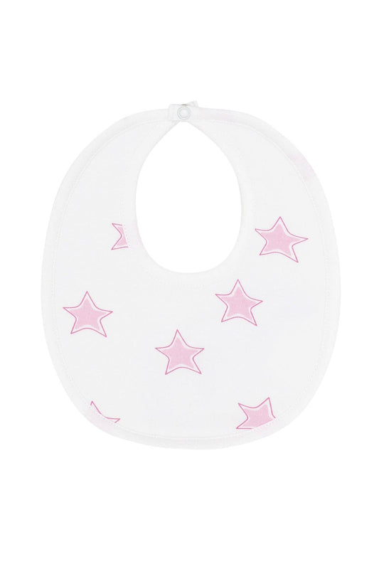Pink Stars Print Bib: Pink / One Size