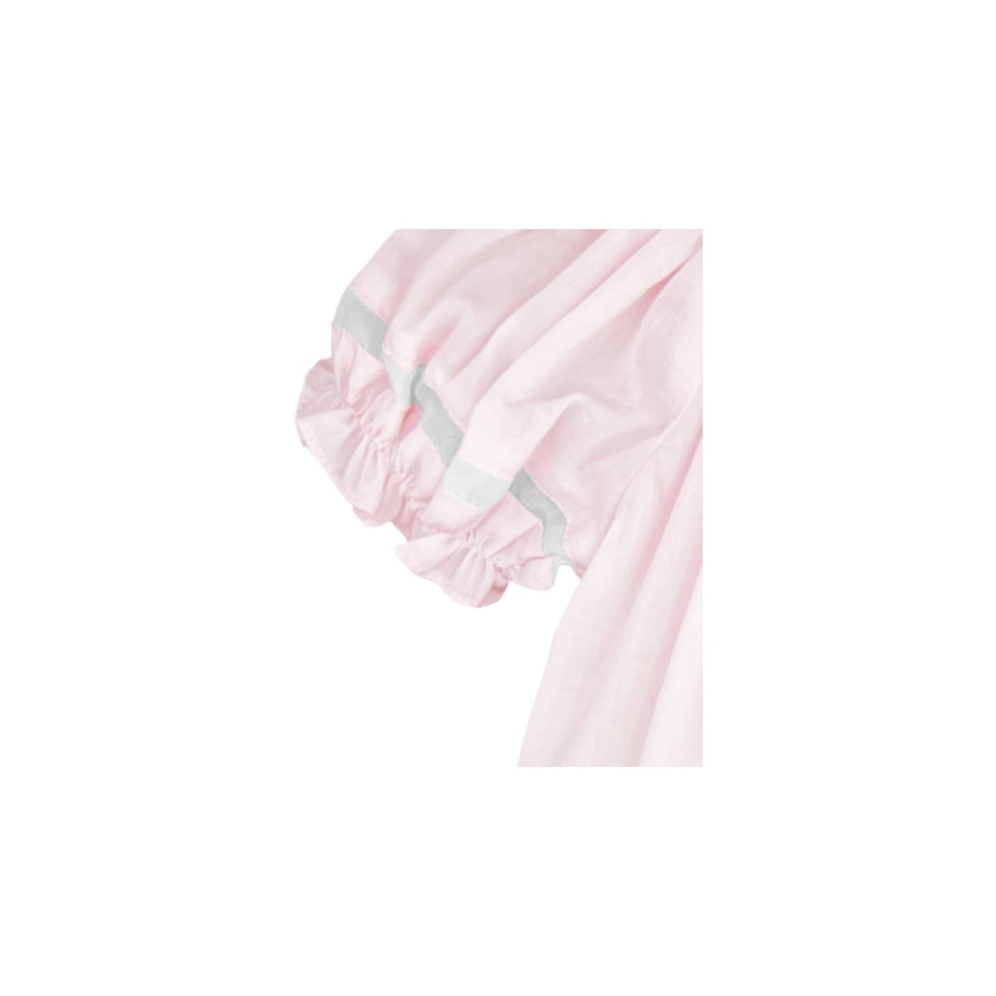 Smocked Daygown with Voile Insert: Pink