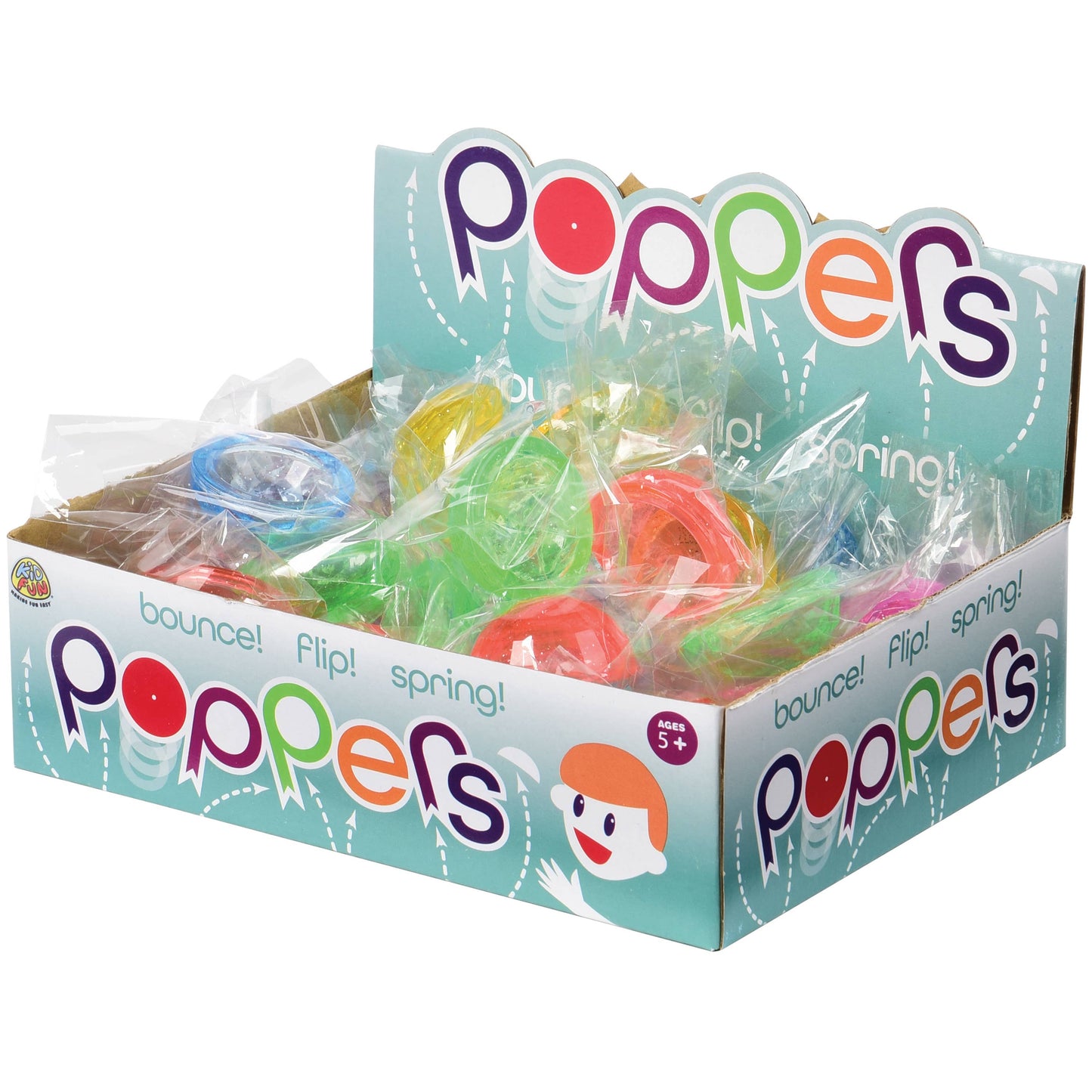 Transparent Glitter Poppers 45mm 36-unit Display