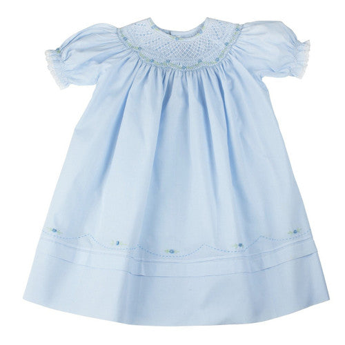 Rosette Bishop Dress- Blue