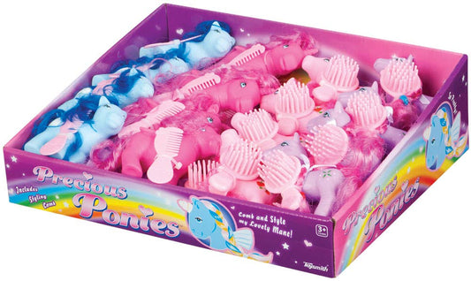 Precious Ponies, Hair Play Ponies with Brush or Comb, Asst