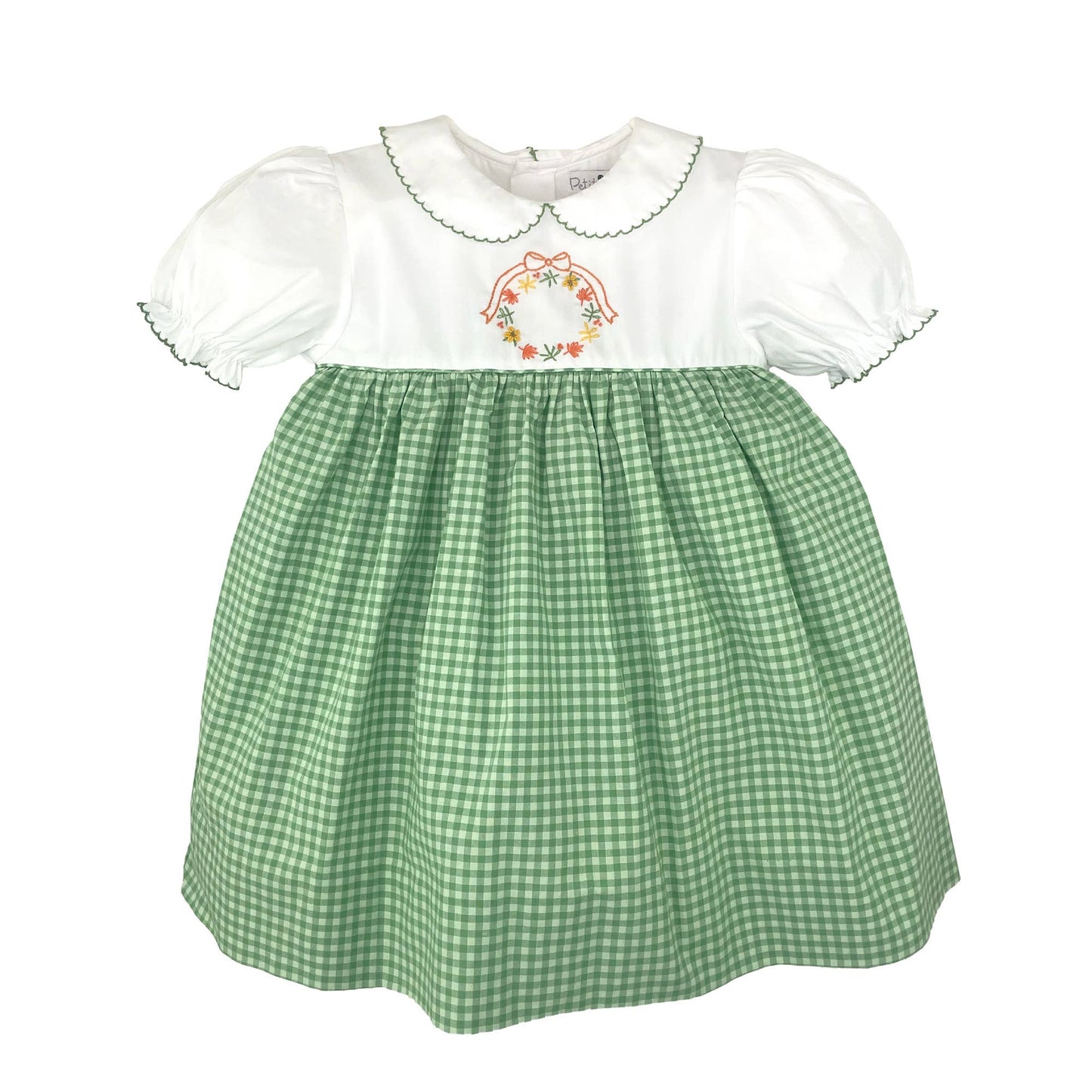 Fall Wreath Hand Embroidered Dress: 3T
