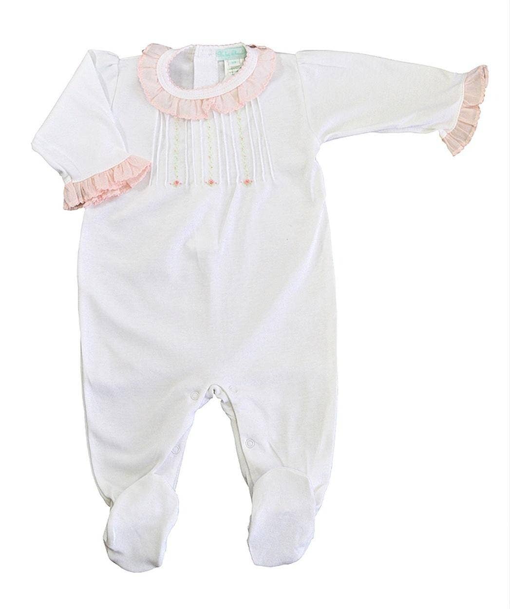 Baby Girl's Rose Vines Pima Cotton Footie