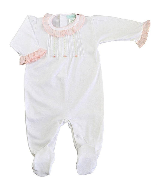 Baby Girl's Rose Vines Pima Cotton Footie