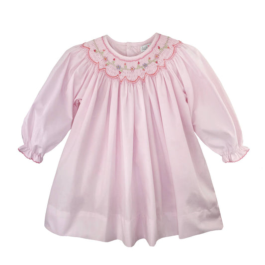 Dress with Floral Bishop Smocking