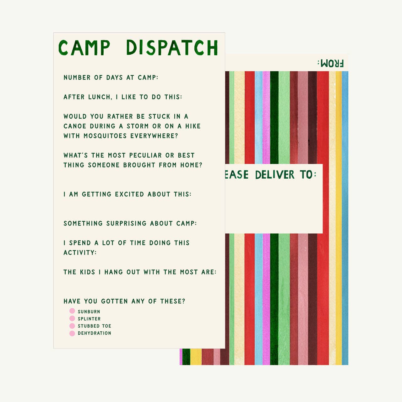 NEW Notes from Camp Stationery Kit - Shipping May 15th