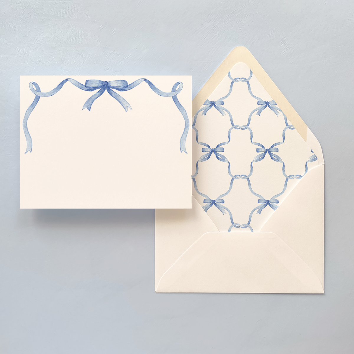 Blue Bow Notecard Set