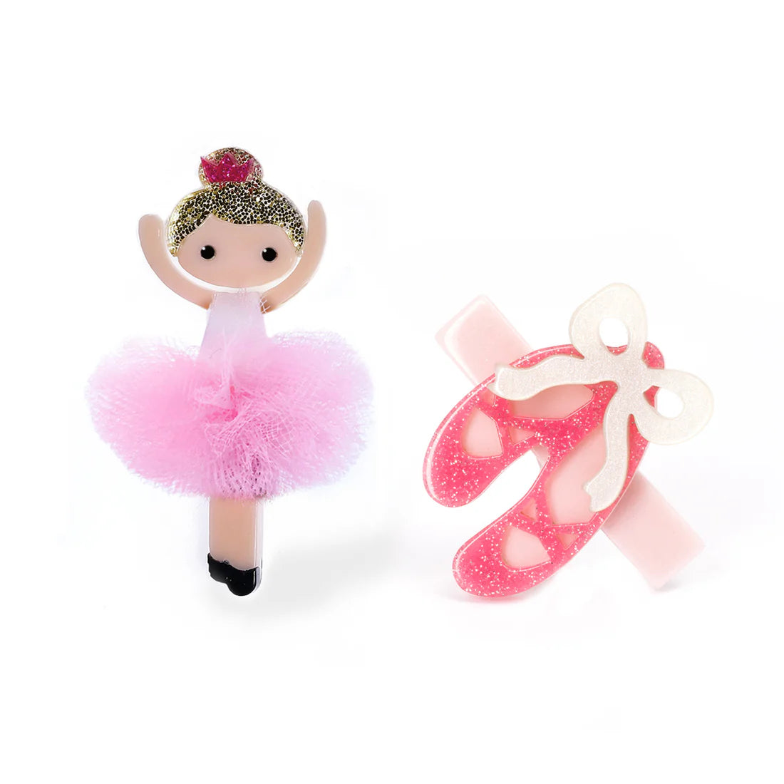 Ballerina Grace Pink Tutu - Ballet Slipper Hair Clip