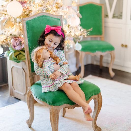 Carlin Doll Dress- Tree Topper Bows