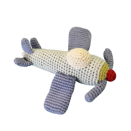 Airplane Hand-Crochet Rattle