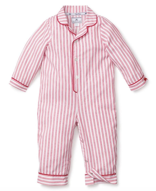 Antique Red Ticking Romper