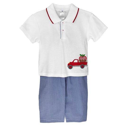 Apple Applique Overall