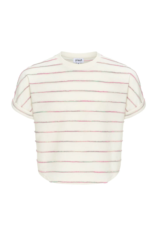 Fran Top,  Green/Pink Stripe