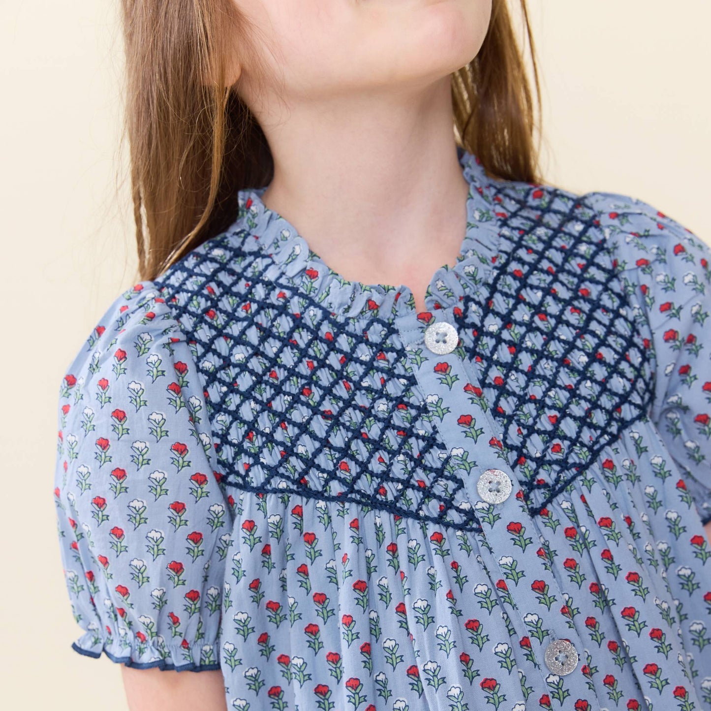 Lucia Dress- Light Blue Carnation