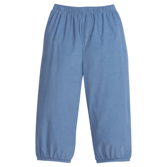 Banded Pants-Stormy Blue Corduroy