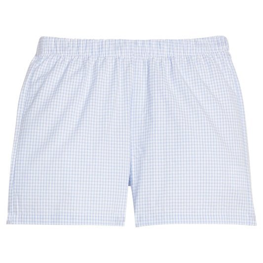 Basic Short, Light Blue Seersucker Gingham