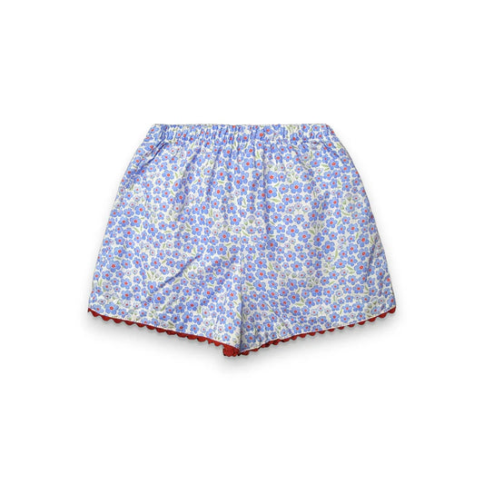 Two Pocket Short- Red White and Bloom Floral