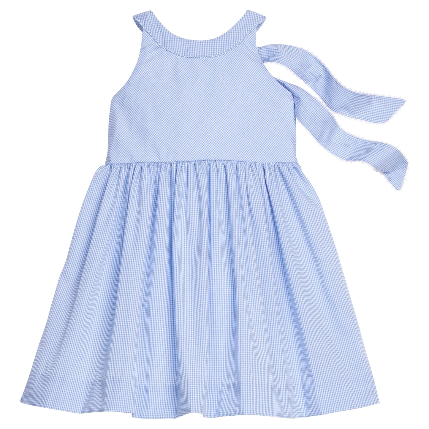 Bow Back Annie Dress - Royal Mini Gingham