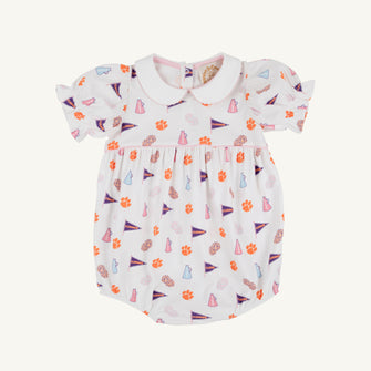 Clemson Britt Bubble- Tiger Triumph with Worth Avenue White & Palm Beach Pink
