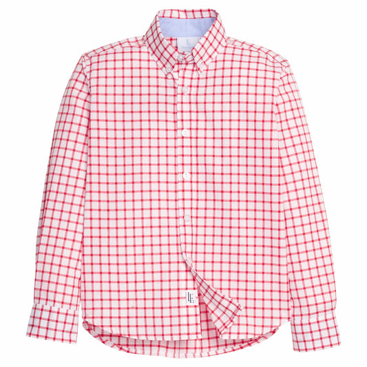Button Down Shirt - Red Windowpane
