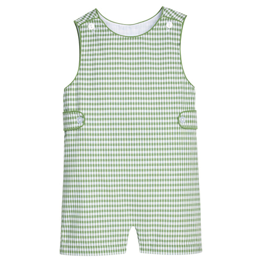 Button Tab John John- Watercress Gingham