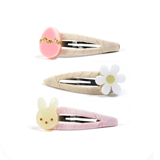 Easter Egg Daisy and Bunny Snap Clips Set