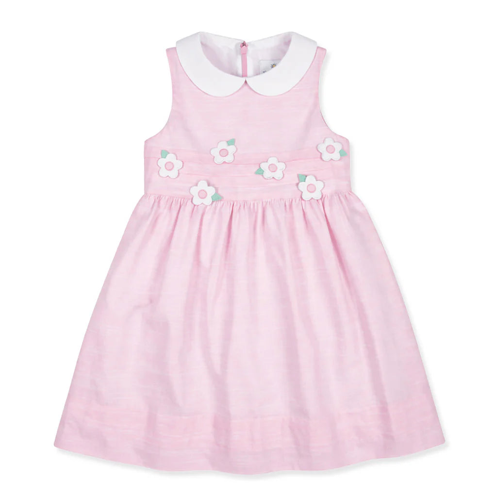 Linen Look Dress With Flowers