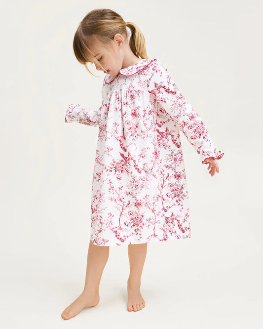 Eloise Nightgown in Red Timeless Toile
