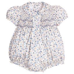 Smocked Bridget Bubble- Wisteria Floral