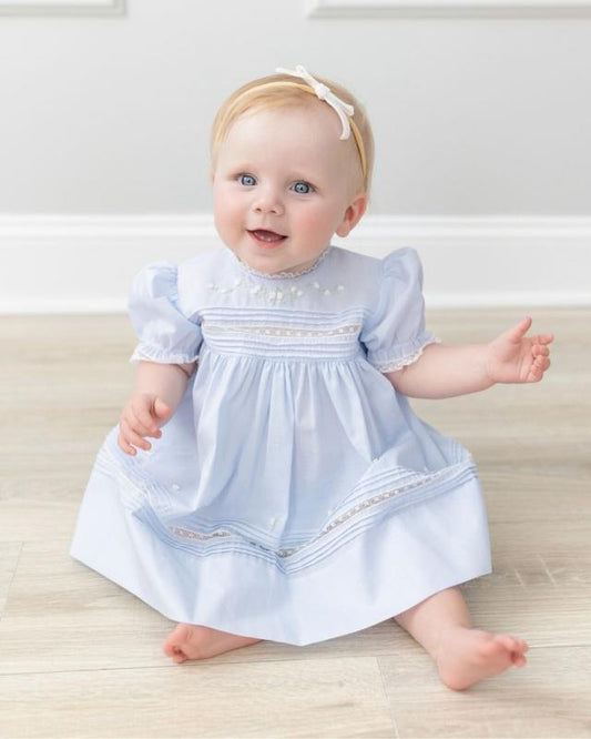Floral Bullions Dress- Blue