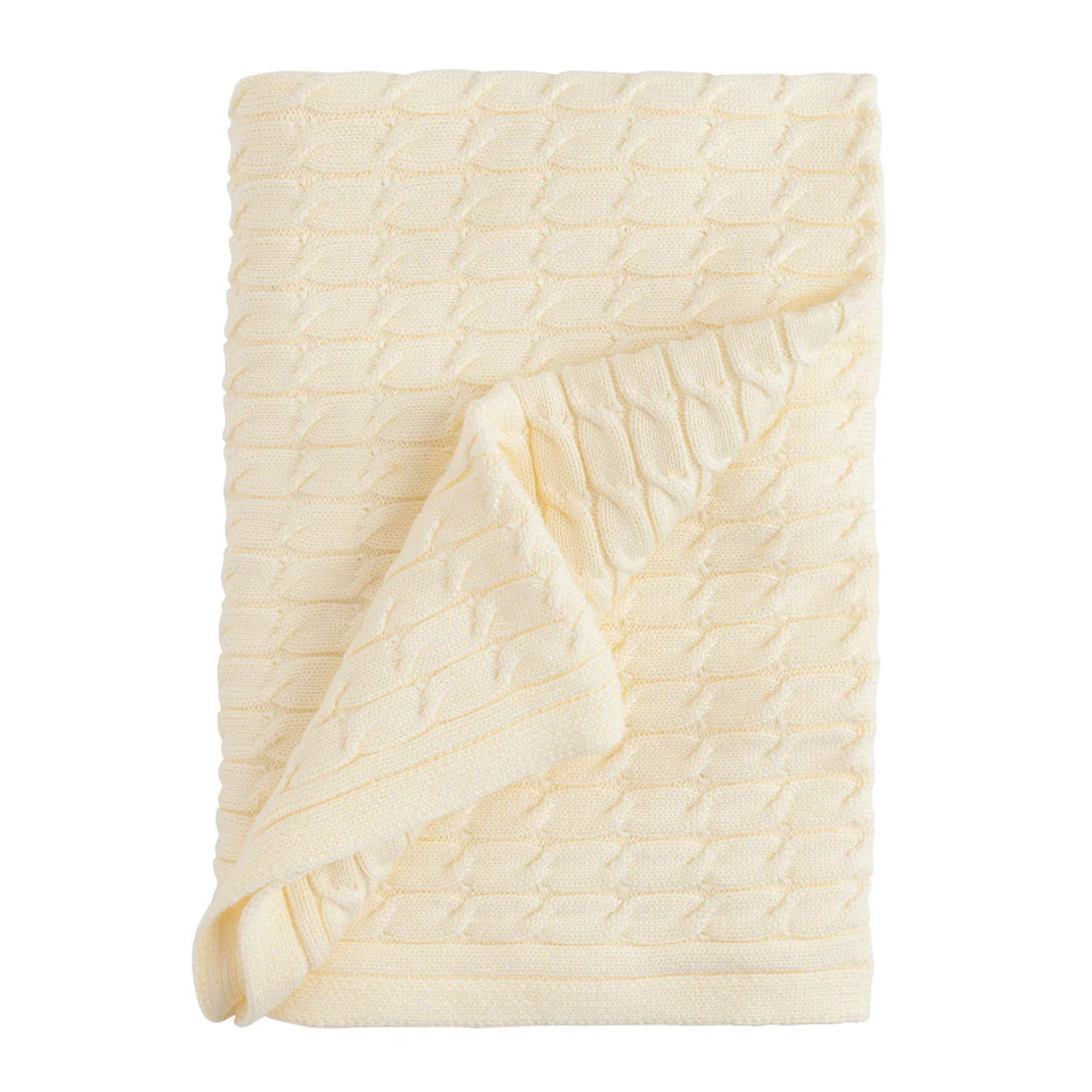 Cable Knit Blanket- Yellow