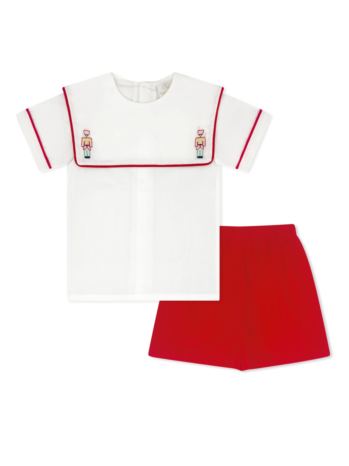 Christian Short Set-  Blessings White Batiste, Nutcracker