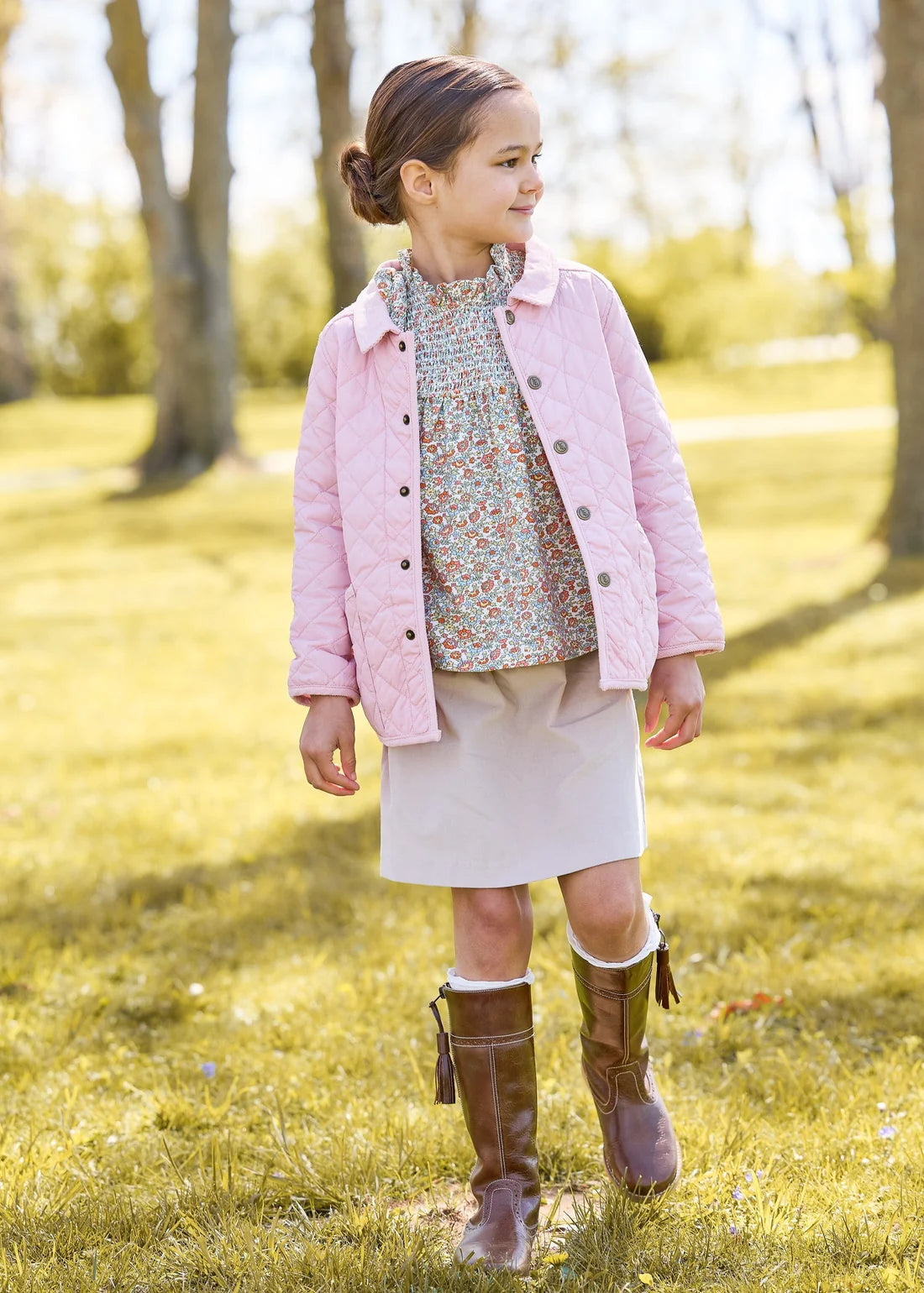 Pink Quilted Barn Jacket
