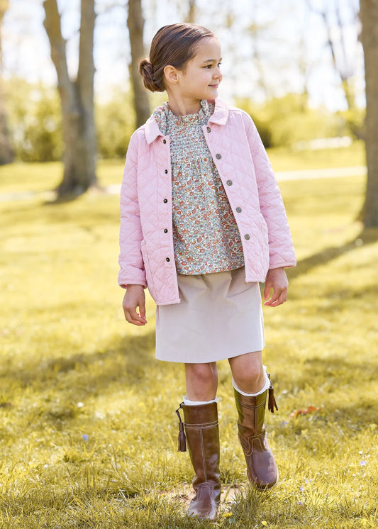 Pink Quilted Barn Jacket