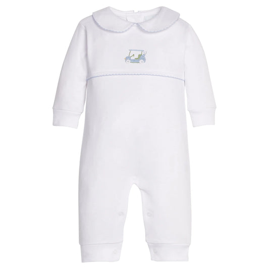 Crochet Playsuit - Blue Golf Cart