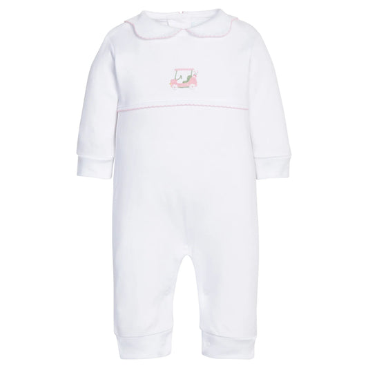 Crochet Playsuit - Pink Golf Cart