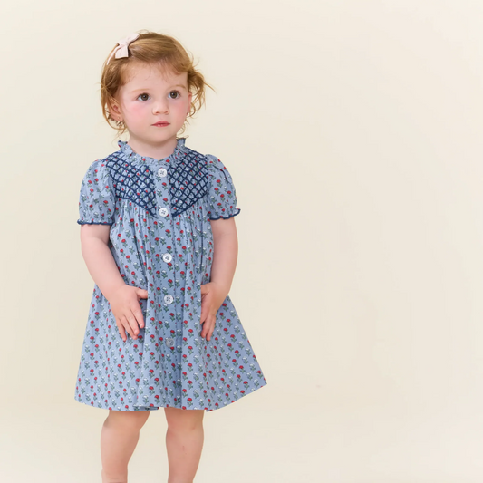 Lucia Dress Set- Light Blue Carnation