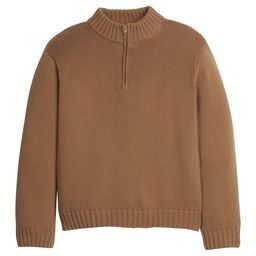 Quarter Zip Sweater- Chestnut